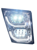 Volvo VNL True LED Chrome Fog Light plus LED Trim Set | Pair | (LH+RH)