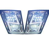 Copy of Volvo VNL 03-17 Full LED Fog Light Lamp Lightning Style Chrome | Pair | (LH+RH)