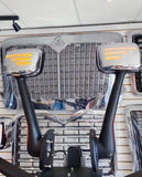 Freightliner Cascadia Hood Mirrors WIth LED Signal Lights Chrome| Pair (RH & LH)