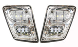 Volvo VNL True LED Chrome Fog Light plus LED Trim Set | Pair | (LH+RH)