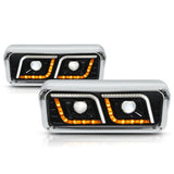 Peterbilt/Kenworth/FLD Full LED Headlights Assembly Set (LH+RH)