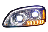 Kenworth T660  08-16 Full LED Performance Chrome Headlights Assembly Set (LH+RH)