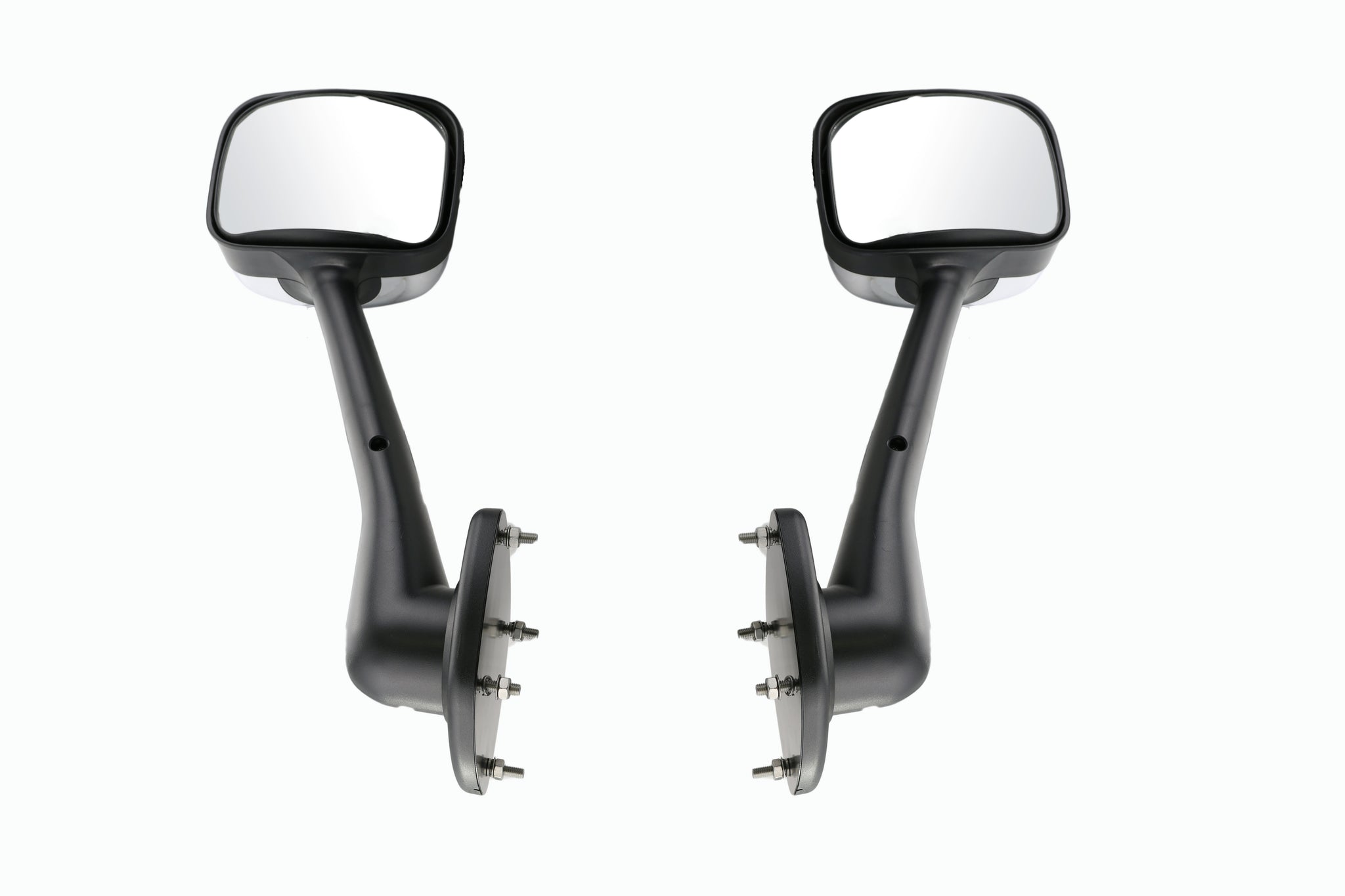 Freightliner Cascadia Hood Mirrors WIth LED Signal Lights Chrome